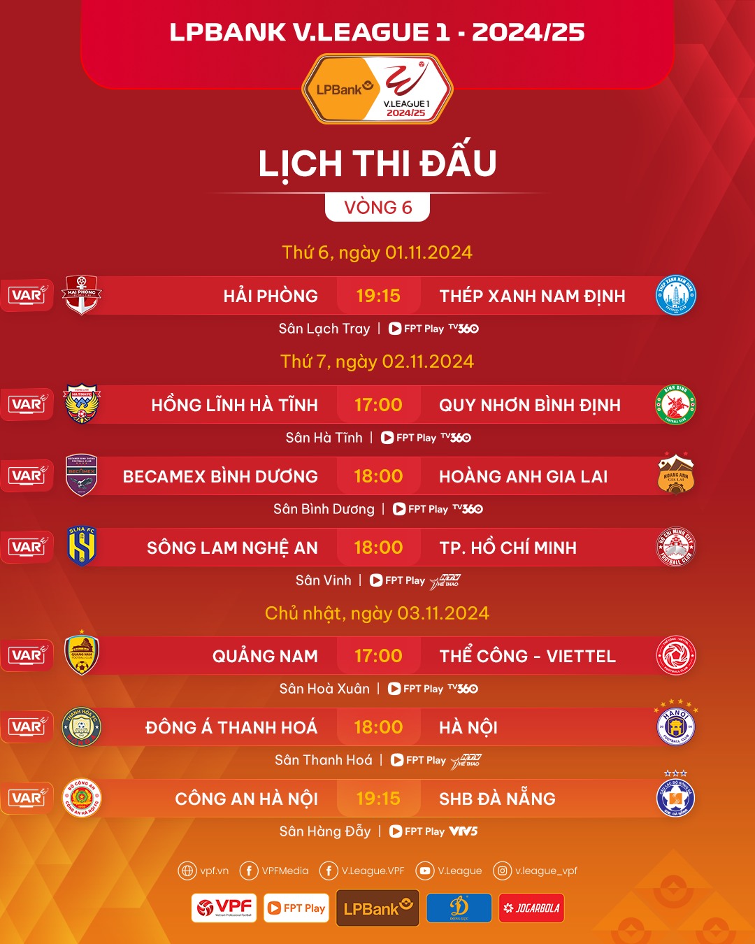 Lợi ích của lịch thi đấu V-League